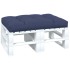 Cojín para sofá de palets de tela azul marino 120x80x12