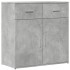 Aparador de madera de ingeniería gris hormigón 79x38x80