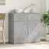 Aparador de madera de ingeniería gris hormigón 79x38x80