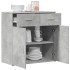Aparador de madera de ingeniería gris hormigón 79x38x80