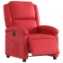 Sillón reclinable eléctrico de cuero sintético