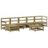 Juego de muebles de jardín 7 pzas madera de pino