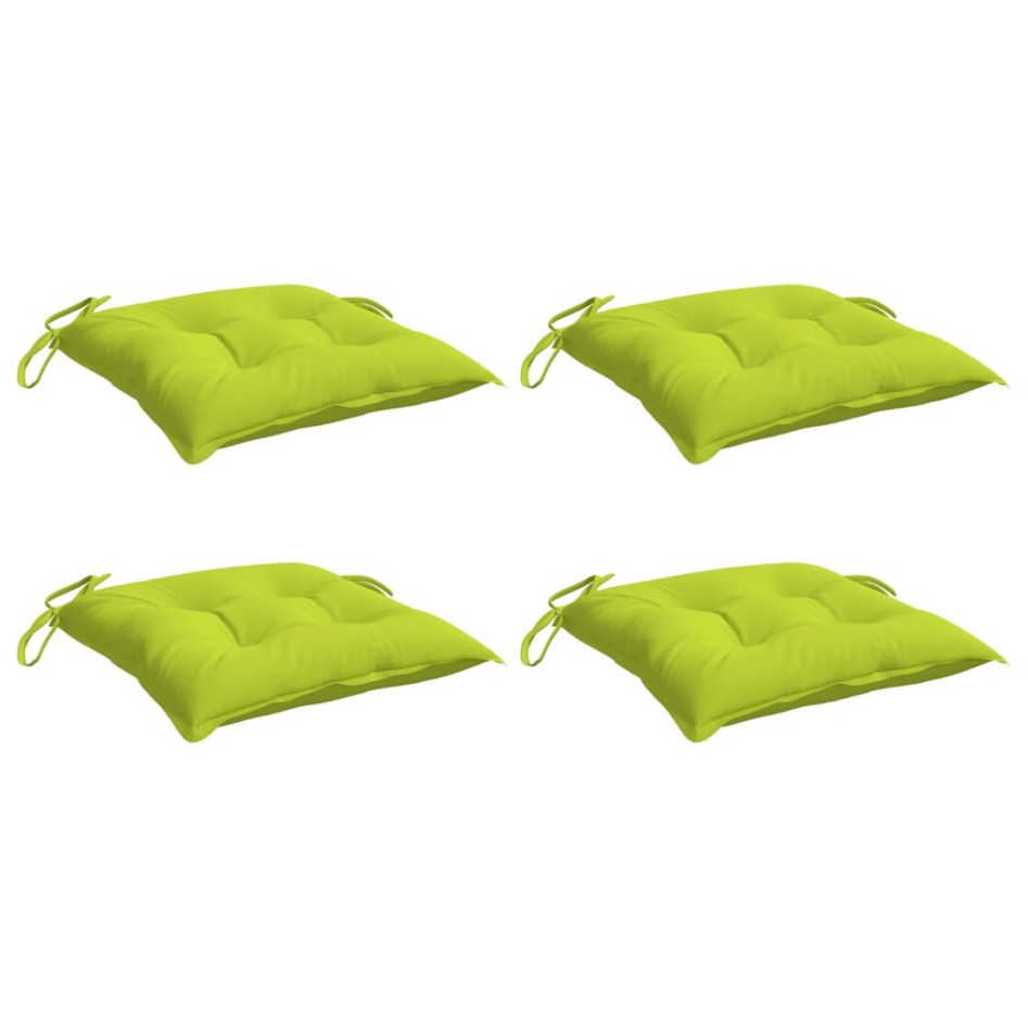 Cojines de silla de jardín 4 uds tela Oxford verde 40x40x7