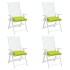 Cojines de silla de jardín 4 uds tela Oxford verde 40x40x7