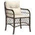 Set comedor de jardín 5 piezas y cojines ratán sintético