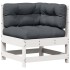 Set muebles jardín 7 pzas con cojines madera maciza pino
