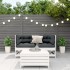 Set de muebles de jardín 3 pzas con cojines madera pino
