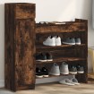 Zapatero madera de ingeniería roble ahumado 100,5x28x100 cm
