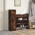 Zapatero madera de ingeniería roble ahumado 100,5x28x100