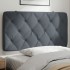 Cabecero de cama acolchado terciopelo gris oscuro 100