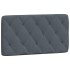 Cabecero de cama acolchado terciopelo gris oscuro 100