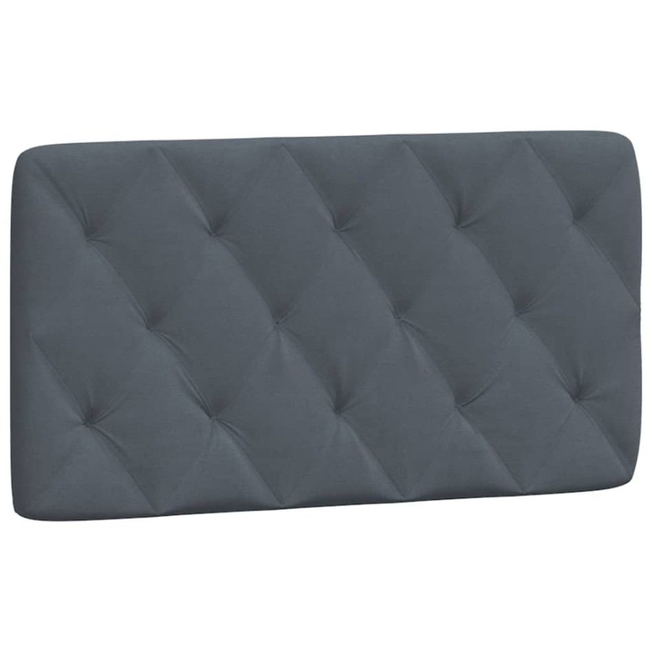 Cabecero de cama acolchado terciopelo gris oscuro 100