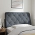 Cabecero de cama acolchado terciopelo gris oscuro 100
