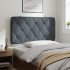 Cabecero de cama acolchado terciopelo gris oscuro 100