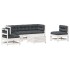 Set muebles jardín 6 pzas con cojines madera maciza pino