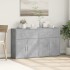 Aparador de madera ingeniería 2 uds gris hormigón 60x31x70
