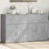 Aparador de madera ingeniería 2 uds gris hormigón 60x31x70