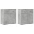Aparadores 2 uds madera de ingeniería gris hormigón 79x38x80