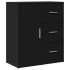 Aparador de madera de ingeniería 2 uds negro 60x31x70