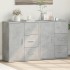 Aparador de madera ingeniería 2 uds gris hormigón 60x31x70