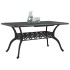 Mesa de jardín aluminio fundido negro 150x90x72