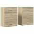 Aparadores 2 uds madera de ingeniería roble Sonoma 60x39x80