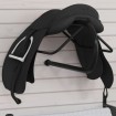 Soporte de silla de montura de pared hierro negro