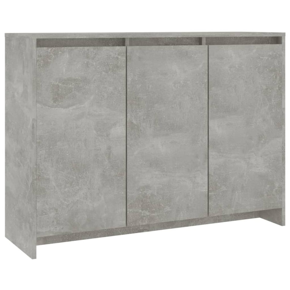 Aparador de madera contrachapada gris hormigón 102x33x75