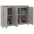 Aparador de madera contrachapada gris hormigón 102x33x75