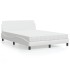Cama con colchón cuero sintético blanco 120x200