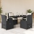 Set de muebles jardín 5 pzas con cojines ratán sintético