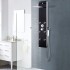 Panel ducha de vidrio negro 25x44,6x130