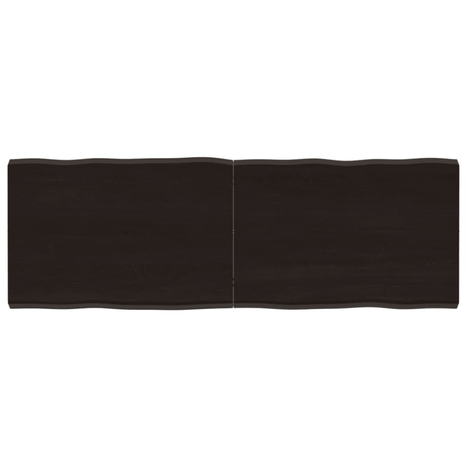 Tablero mesa madera tratada borde vivo marrón 140x50x(2-4)