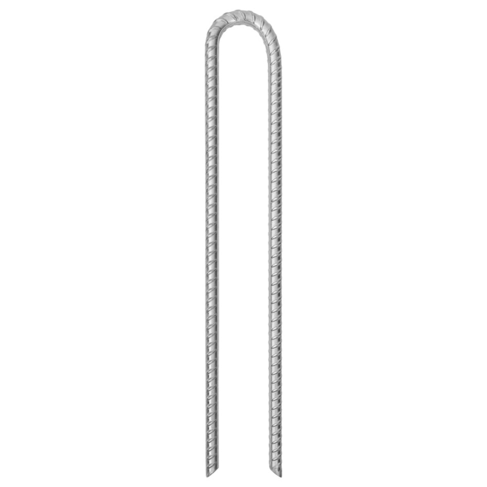 Clavijas de tienda forma U 12 ud acero galvanizado 41,5cm