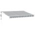 Toldo retráctil aluminio y tela antracita y blanco 3,5x2,5