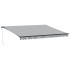 Toldo retráctil manual gris antracita y blanco 450x350