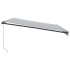 Toldo retráctil manual gris antracita y blanco 450x350
