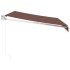 Toldo retráctil manual marrón 300x250