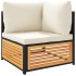 Set de sofás de jardín con cojines 5 pzas madera maciza