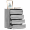 Cajonera de esquina madera ingeniería gris Sonoma 60x41x76 cm