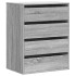 Cajonera de esquina madera ingeniería gris Sonoma 60x41x76