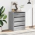 Cajonera de esquina madera ingeniería gris Sonoma 60x41x76