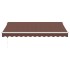 Toldo retráctil automático marrón 350x250