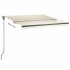Toldo de pie automático crema 300x250