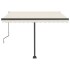 Toldo de pie automático crema 300x250