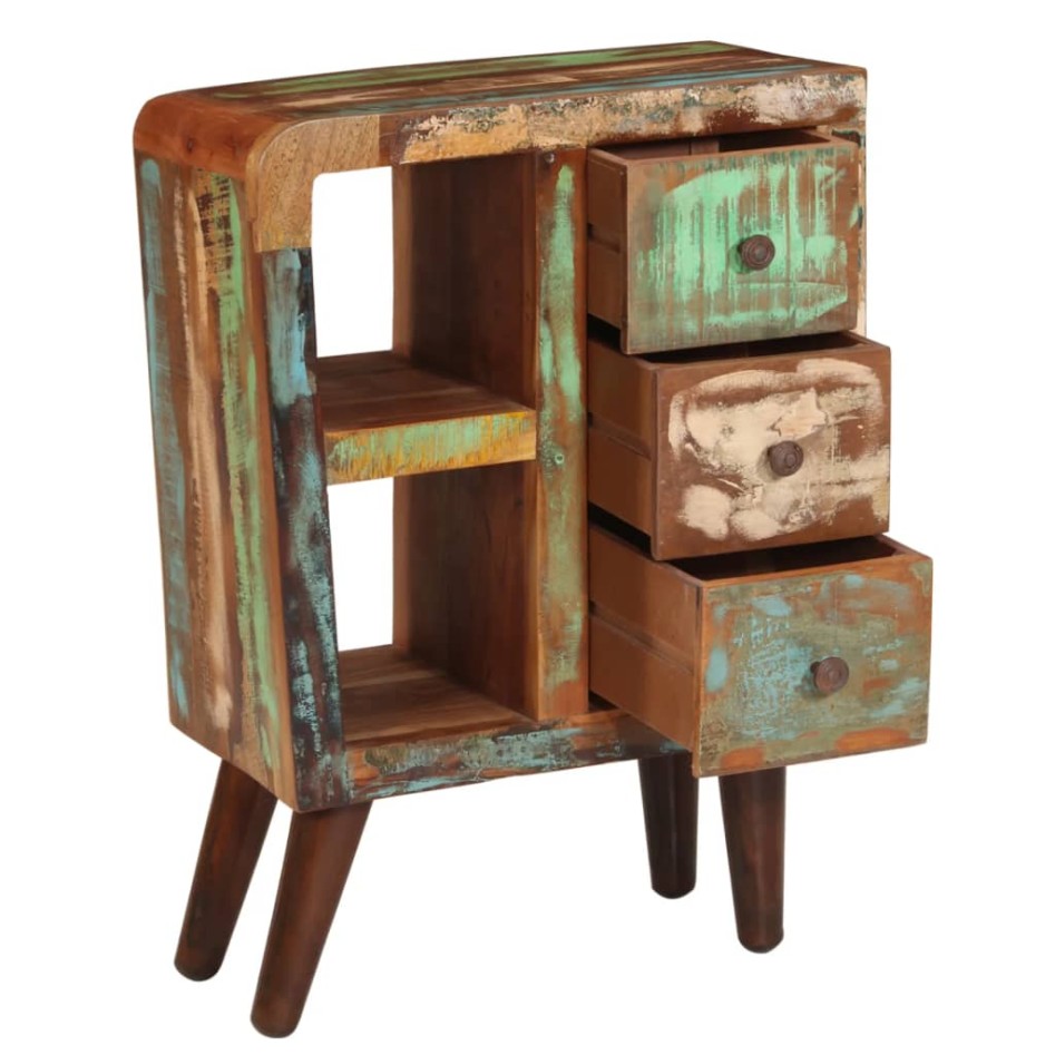 Aparador de madera maciza reciclada 55x30x80