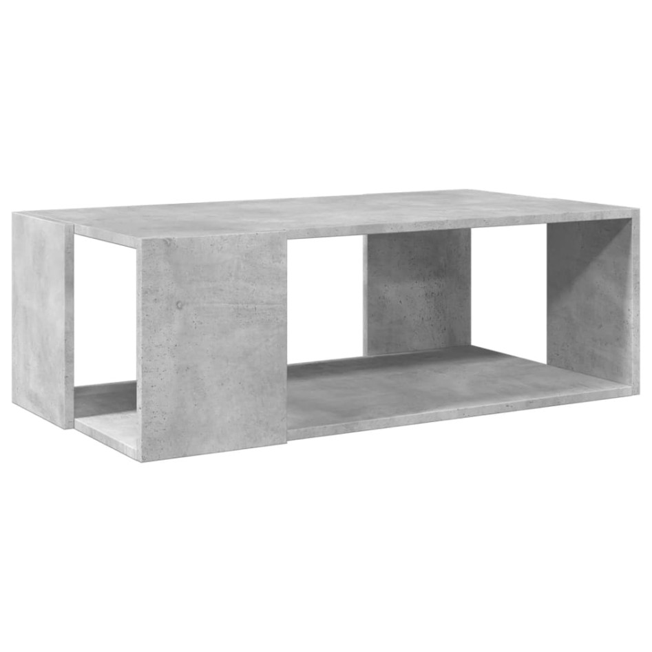 Mesa de centro madera de ingeniería gris hormigón 89,5x48x30