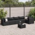 Set de muebles de jardín y cojines 7 pzas ratán sintético