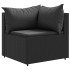 Set de muebles de jardín y cojines 7 pzas ratán sintético