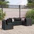 Set de muebles de jardín 5 pzas y cojines ratán sintético